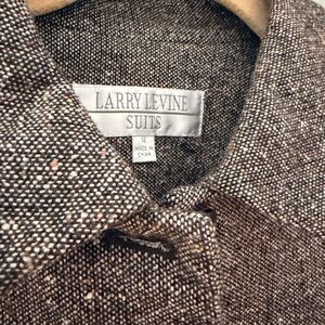 Larry Levine Dark Brown Tweed Blazer